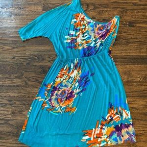 Bright one-shoulder dress